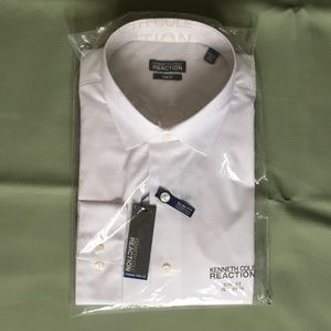 Kenneth Cole White Slim Fit Dress Shirt